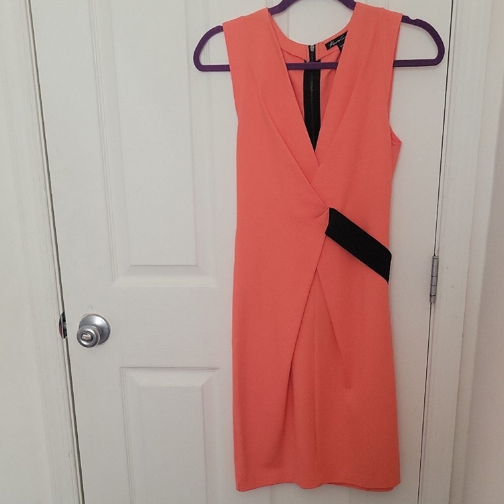 Kenneth Cole‎ New York Coral Midi Dress Womens Size Small